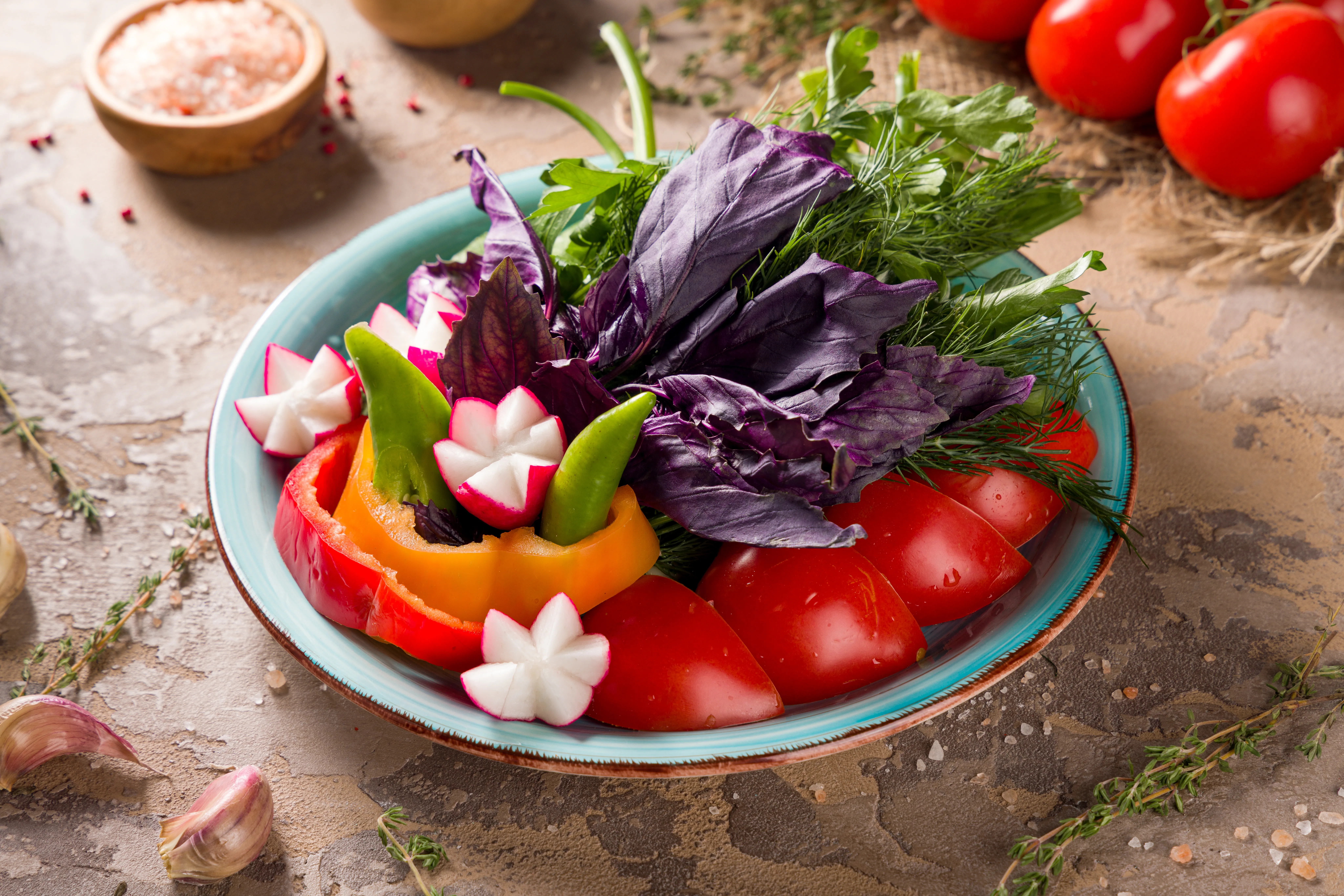 Букет из свежих овощей